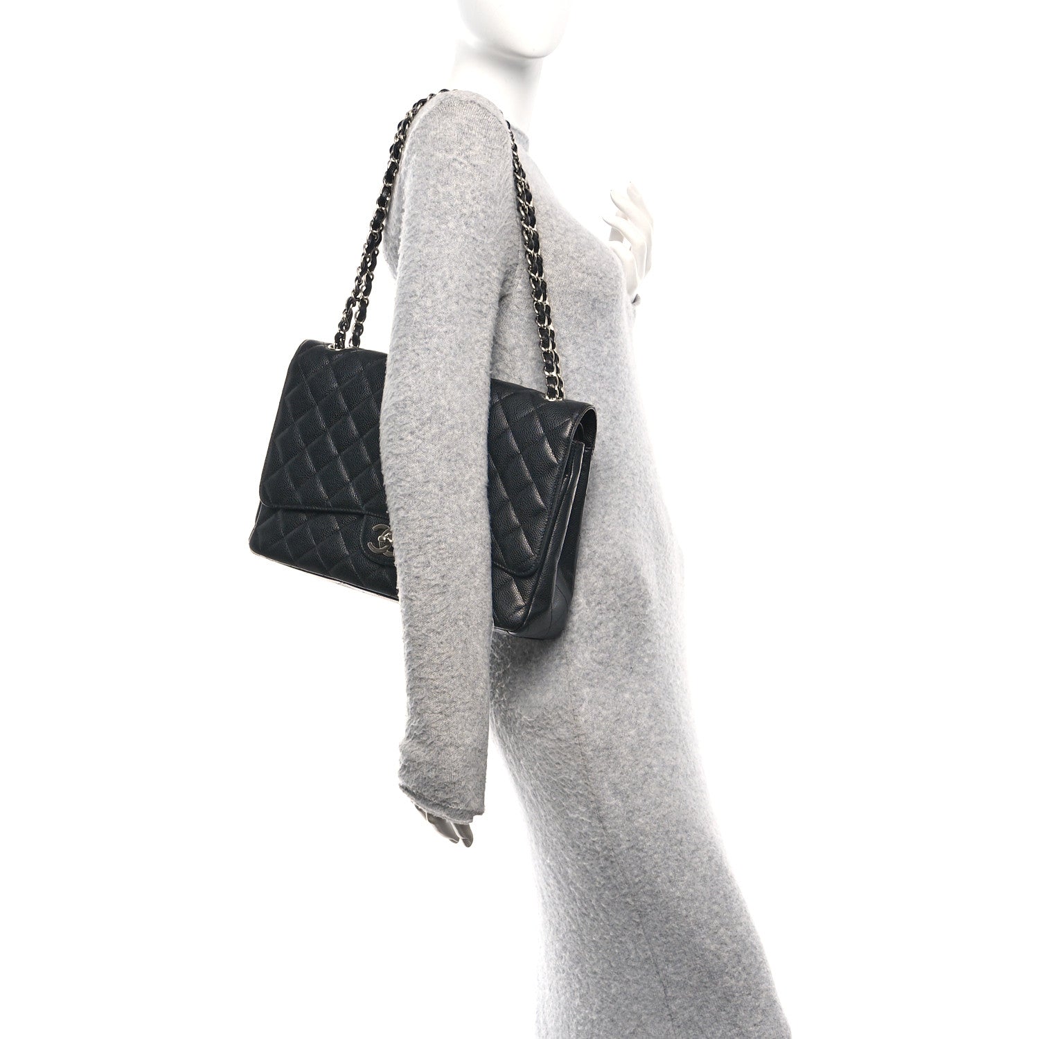 Chanel Caviar Quilted Maxi Double Flap Black 2 of 11
