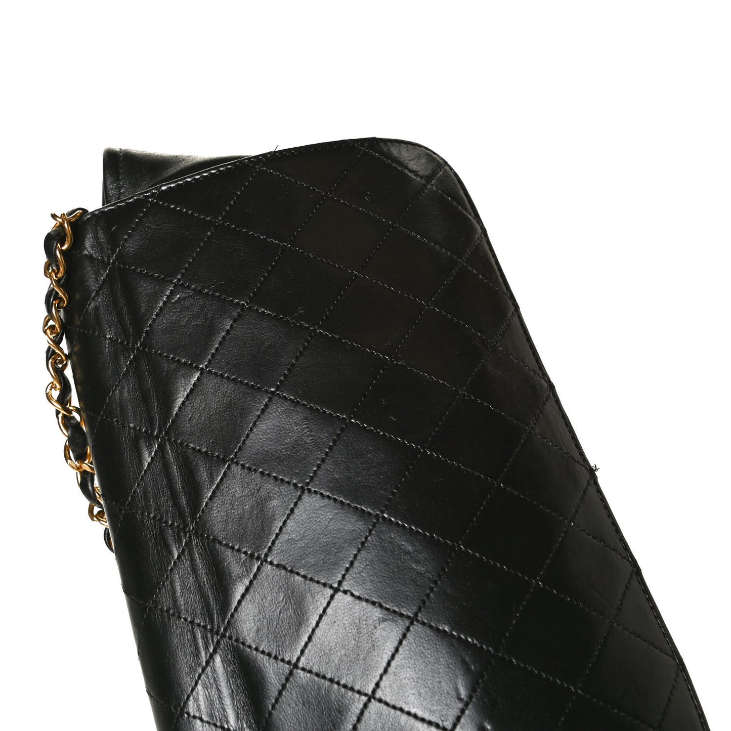 Lambskin Quilted Small Single Flap Black