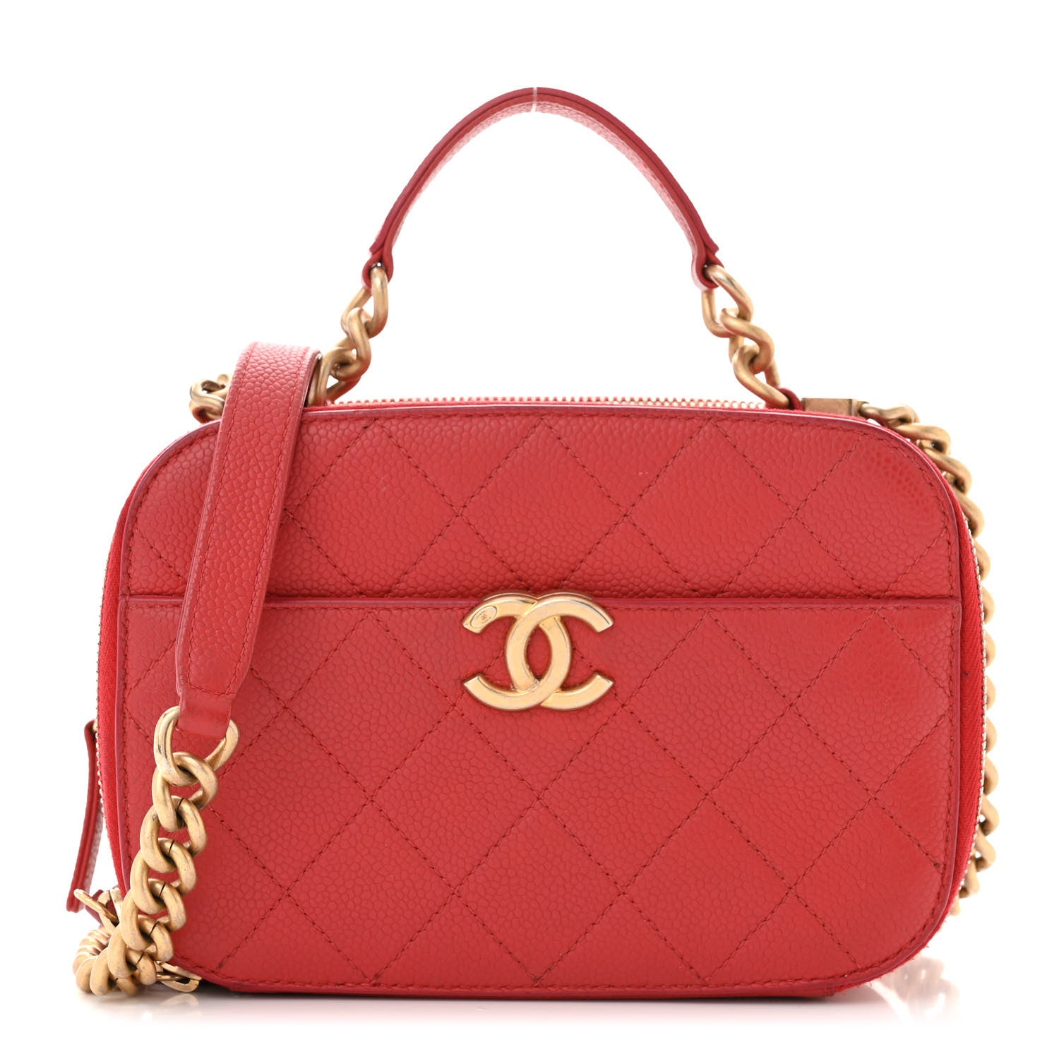 Chanel Caviar Quilted Small Camera Case Red 1 of 15