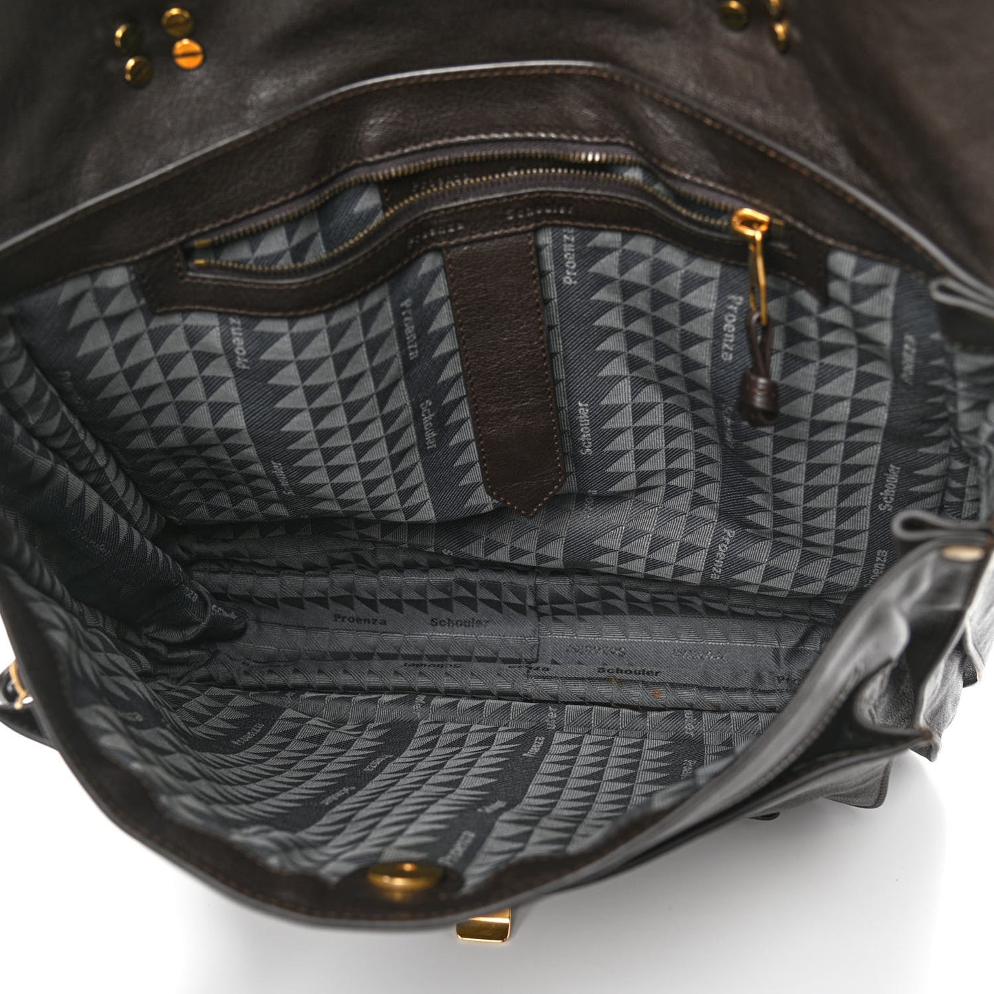Lambskin PS1 Large Satchel Chocolate