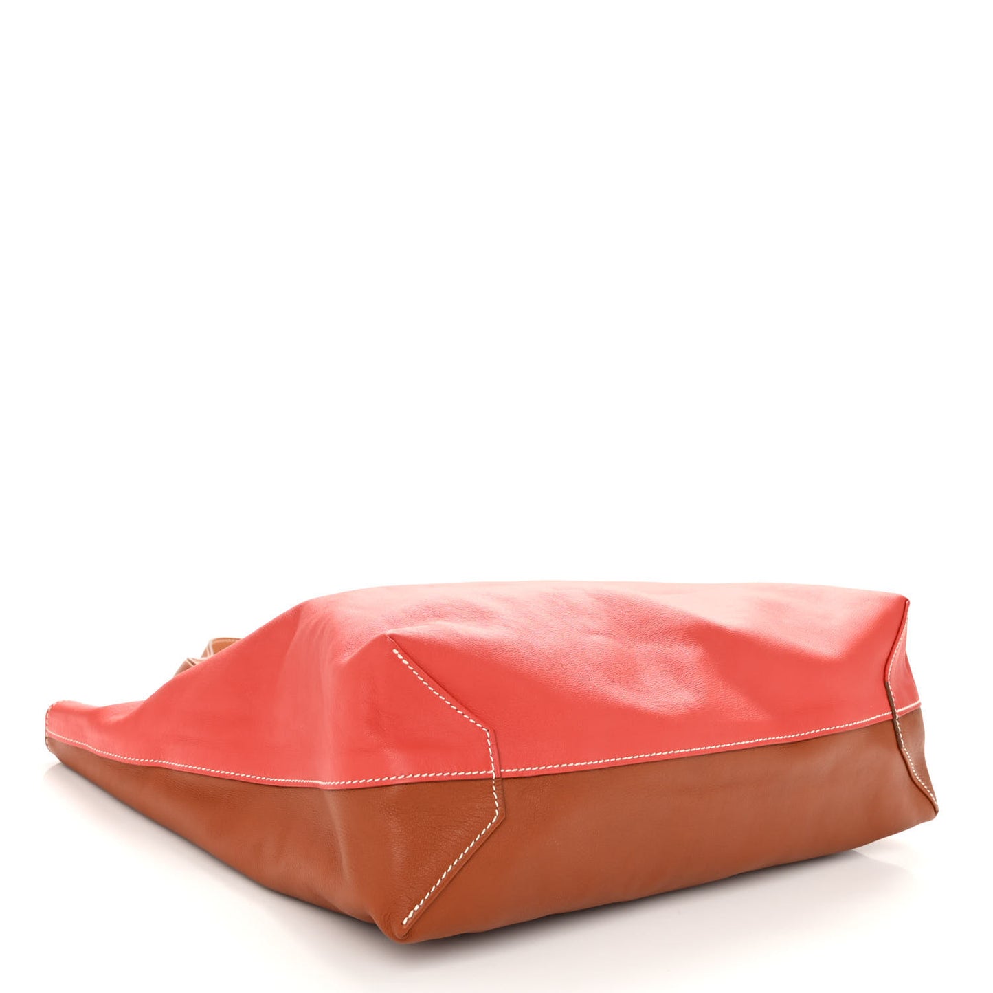 Veau Sikkim Swift Double Sens 30 Reversible Tote Gold Rose Azalee Rouge Casaque Brique