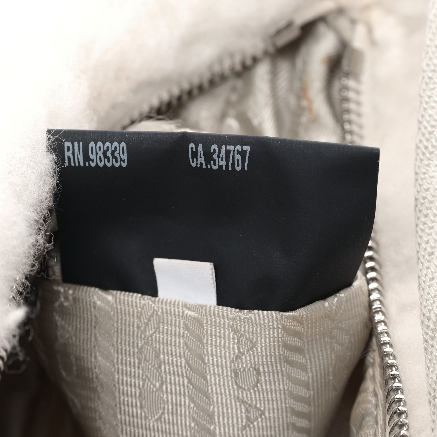 Prada Cashmere Mini Re-Edition 2000 Bag Naturale 6 of 9