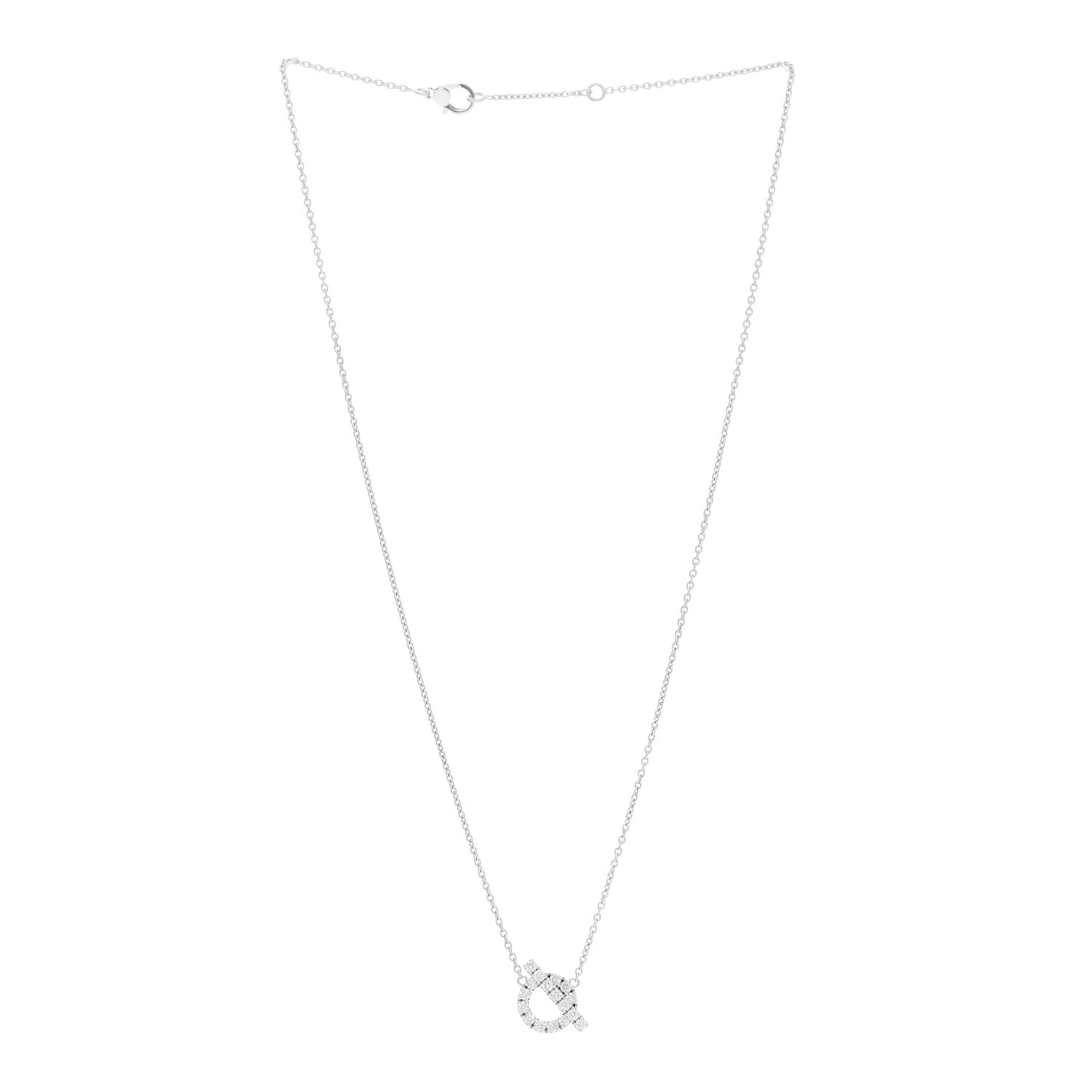 18K White Gold Diamond Finesse Pendant Necklace