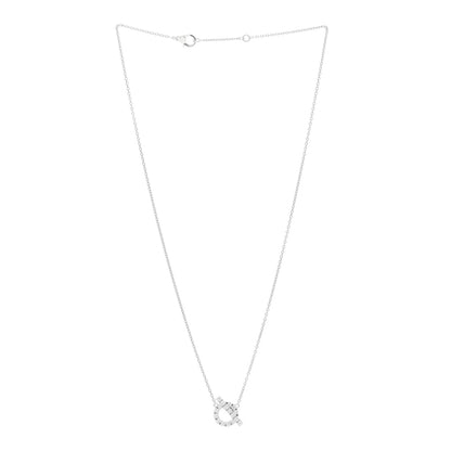 Hermes 18K White Gold Diamond Finesse Pendant Necklace 3 of 6