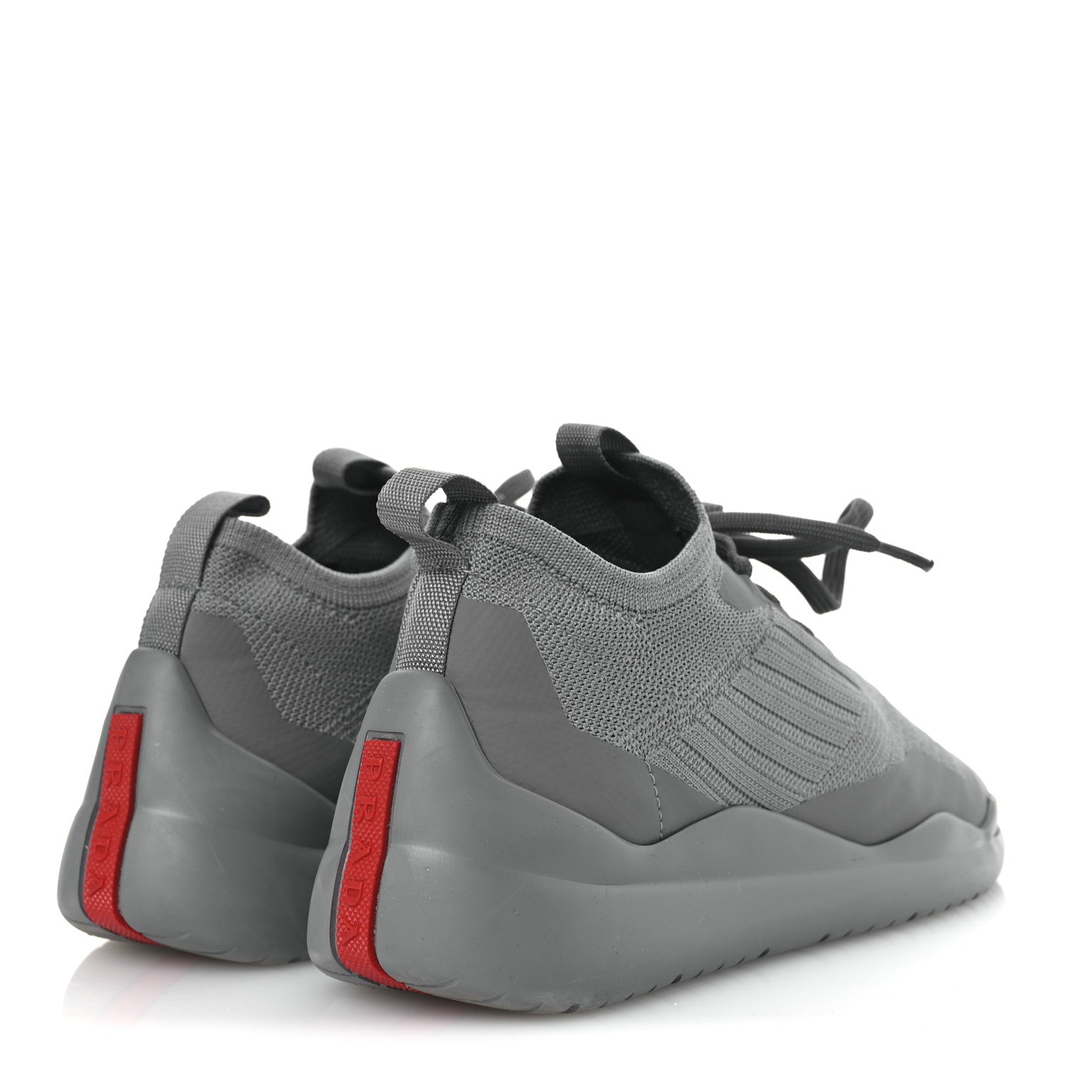 Prada Mesh Neoprene Toblach Low Top Sneakers 35 Acciaio 1741571