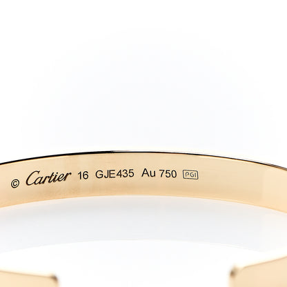 Cartier 18K Yellow Gold LOVE Cuff Bracelet 16 3 of 4