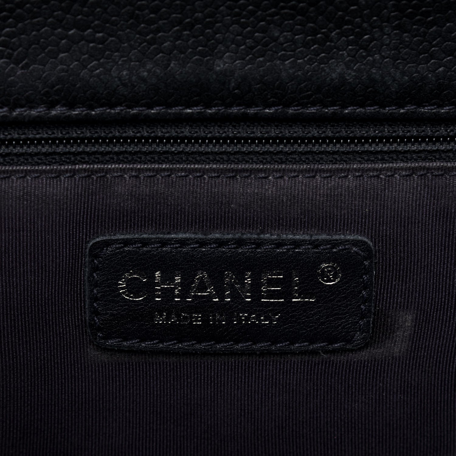 Chanel Caviar Quilted Grand Shopping Tote GST Navy Blue 7 of 25