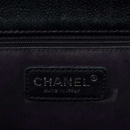 Chanel Caviar Quilted Grand Shopping Tote GST Navy Blue 7 of 25