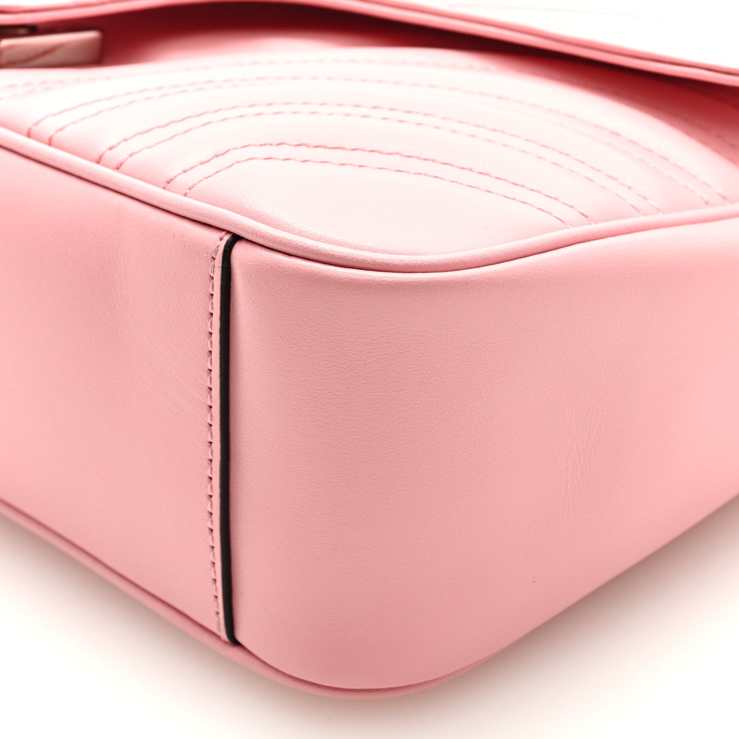 Gucci Calfskin Matelasse Small GG Marmont Shoulder Bag Wild Rose 7 of 7
