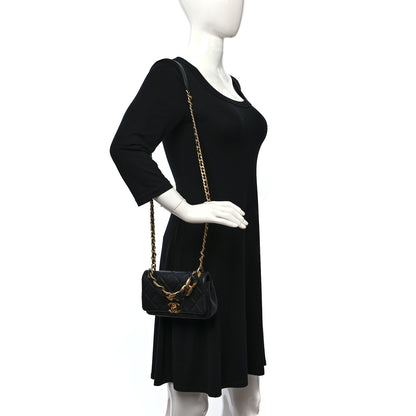 Chanel Shiny Lambskin Small Chain Is More Flap Black 2 of 7