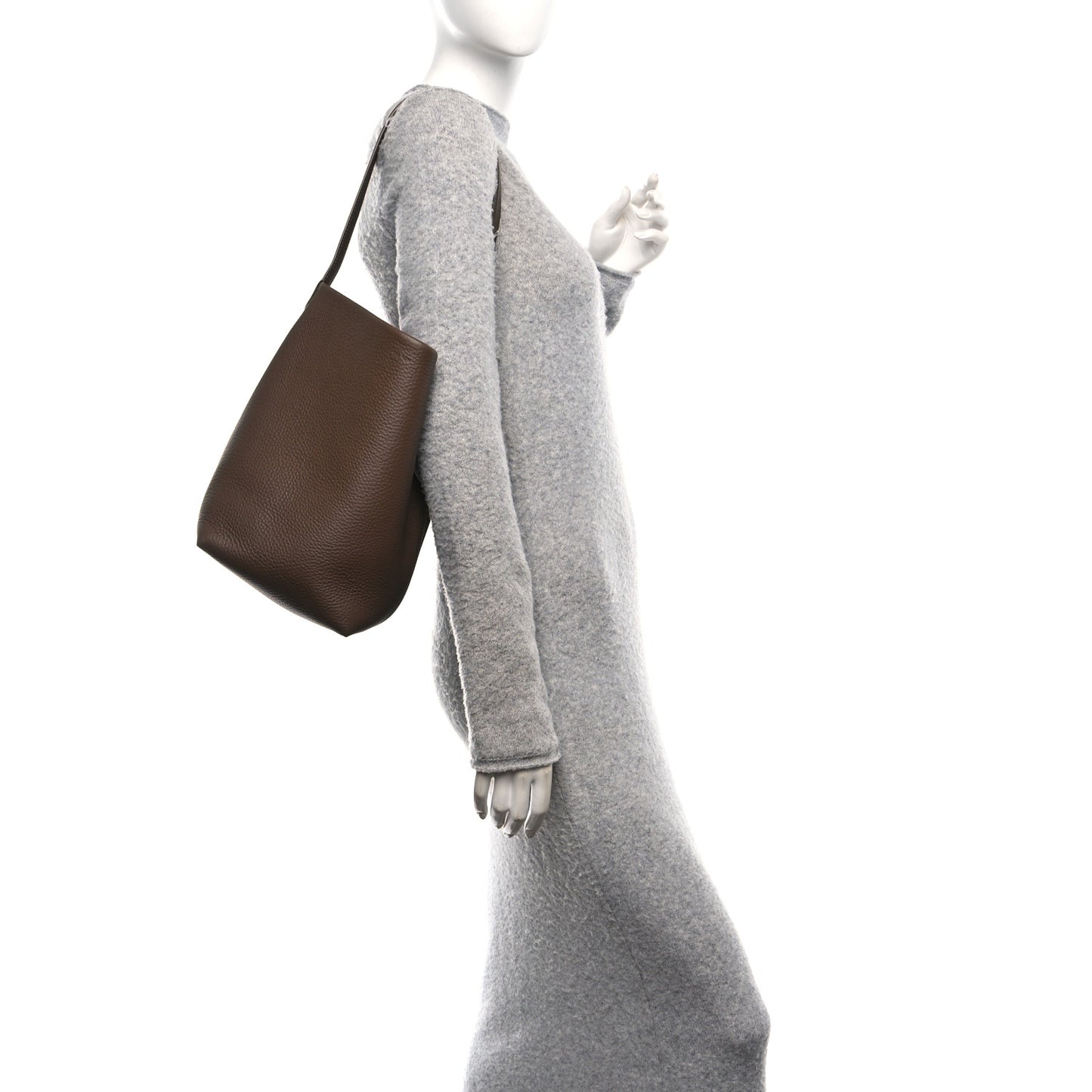 Grained Calfskin Medium N/S Park Tote Dark Olive