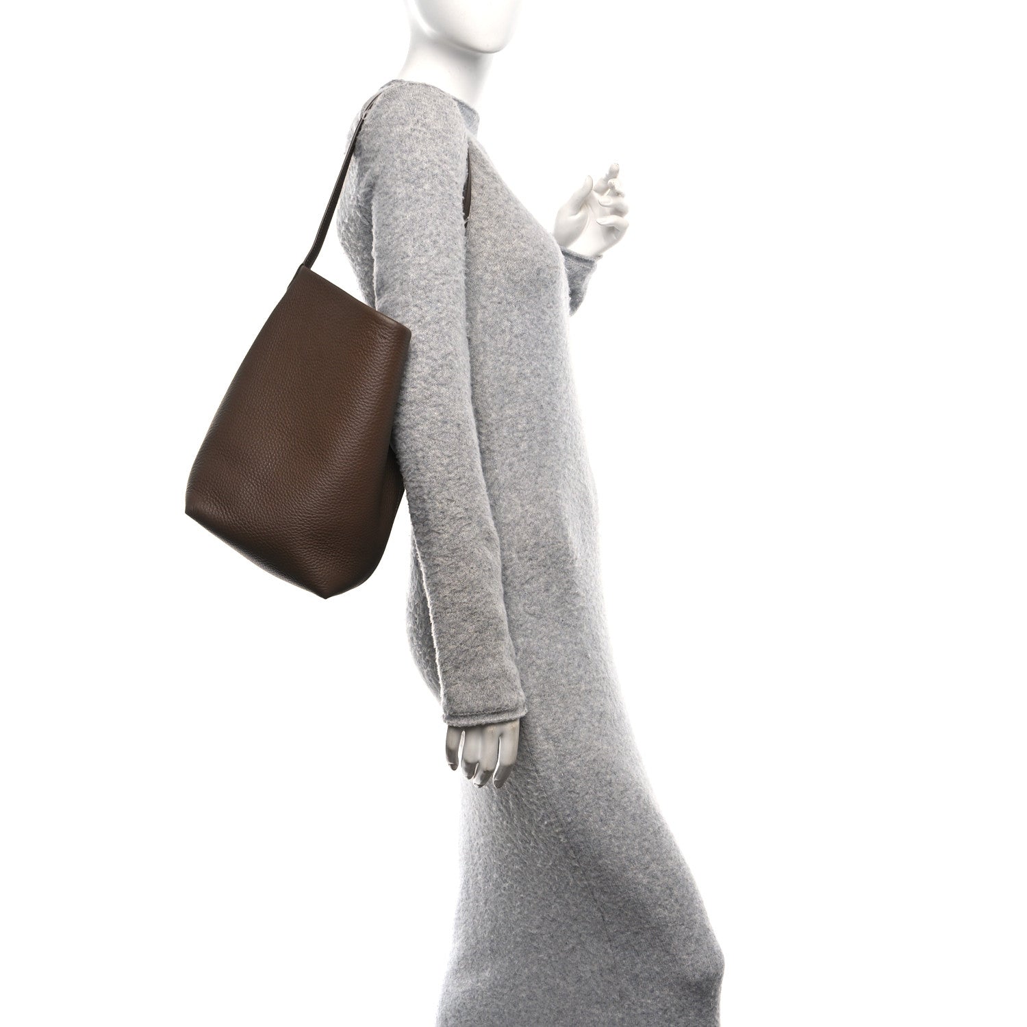 The Row Grained Calfskin Medium N/S Park Tote Dark Olive 2 of 9