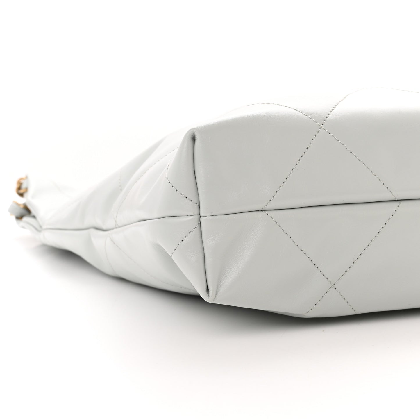 Shiny Calfskin Quilted Chanel 22 Light Blue