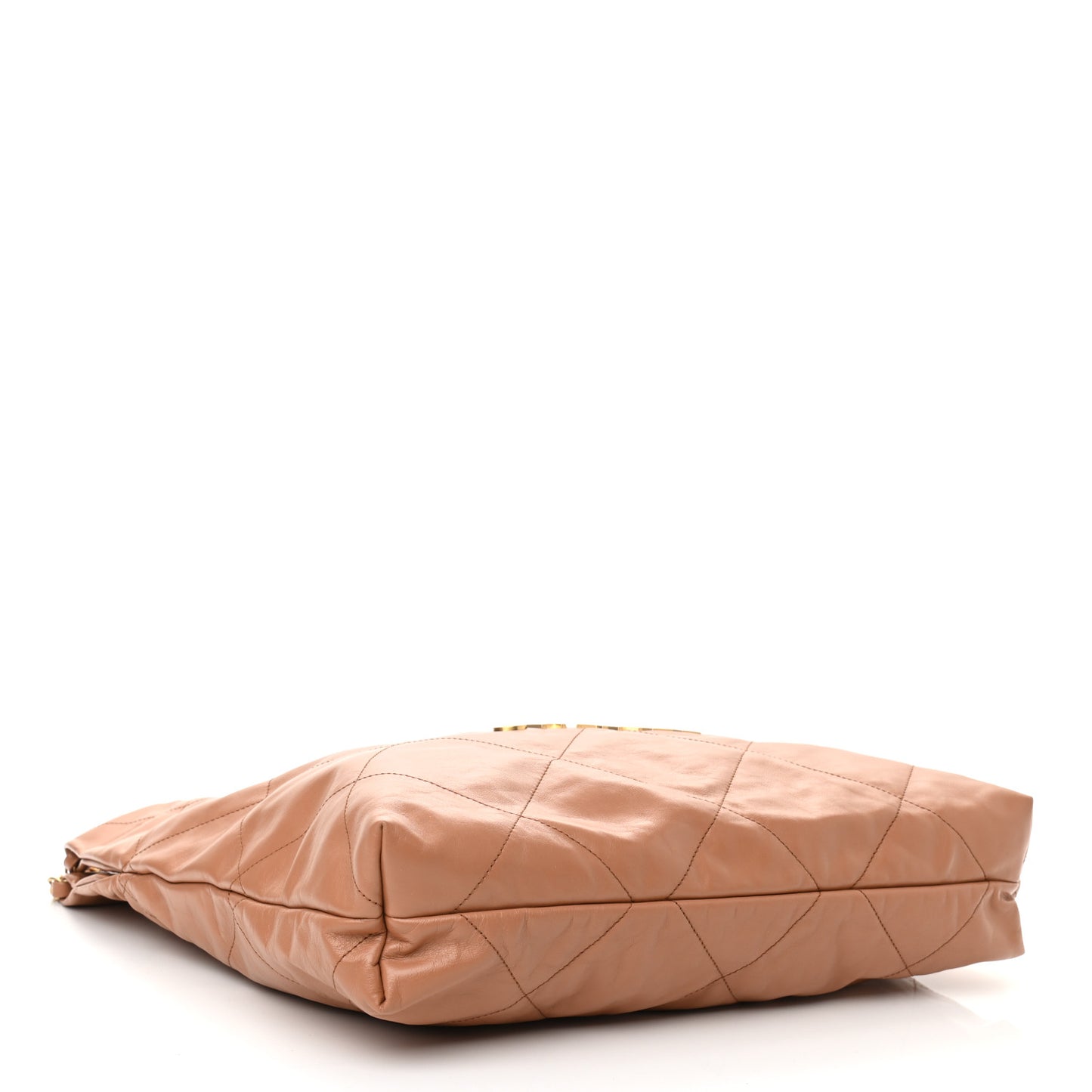 Shiny Calfskin Quilted Chanel 22 Brown
