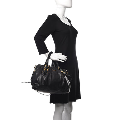 Prada Soft Calf Tote Black 3 of 15