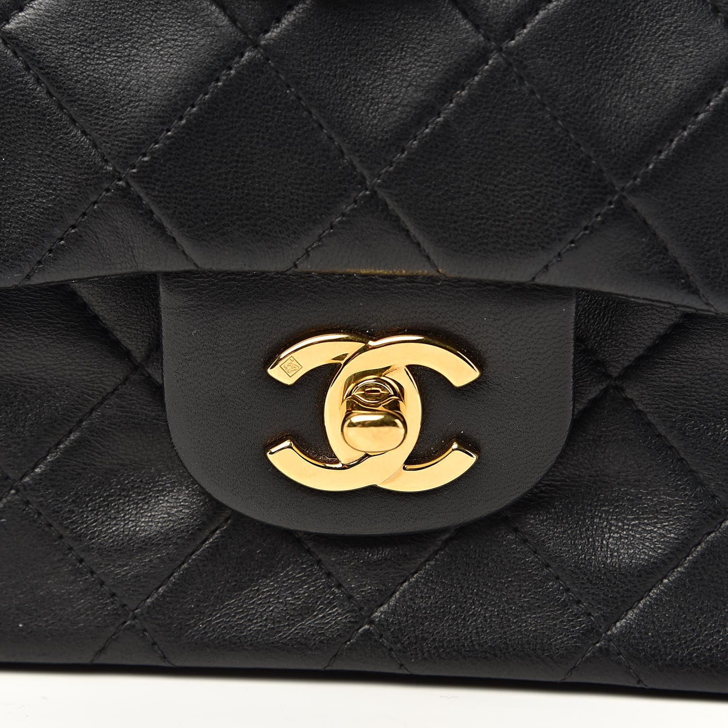 Chanel Lambskin Quilted Small Double Flap Black 14 of 15