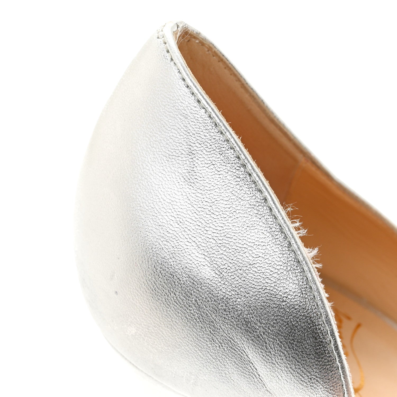 Christian Louboutin Metallic Calfskin Iriza 120 Pumps 40 Silver 9 of 10