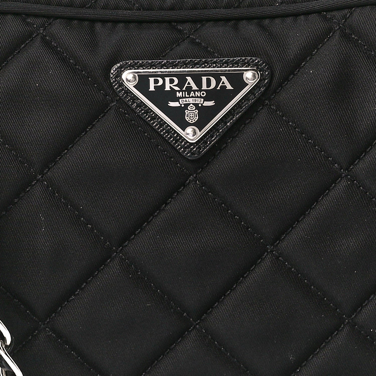 Prada Nylon Tessuto Impuntu Quilted Bandoliera Crossbody Bag Black 9 of 12