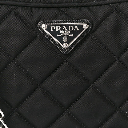 Prada Nylon Tessuto Impuntu Quilted Bandoliera Crossbody Bag Black 9 of 12