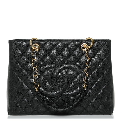 Chanel Caviar Quilted Grand Shopping Tote GST Black 1 of 7
