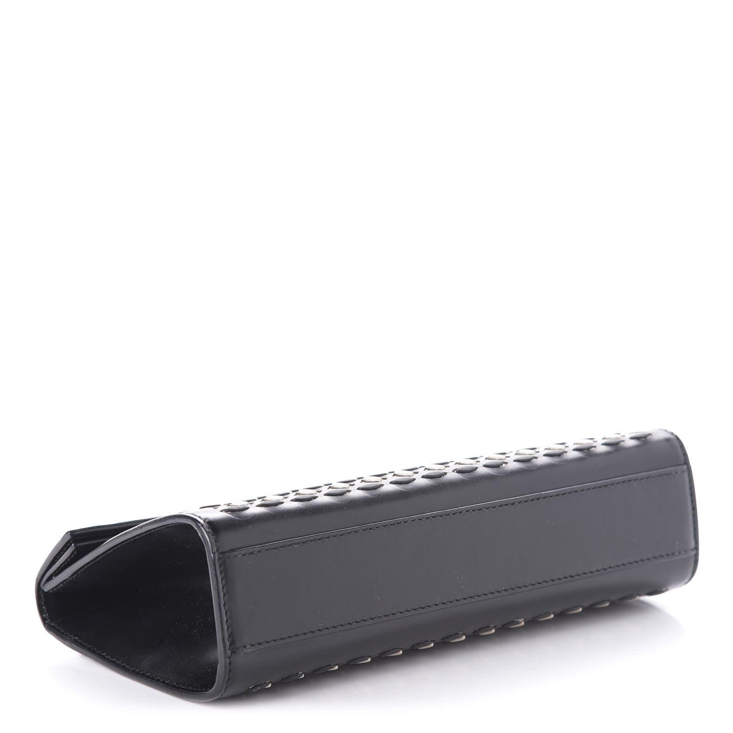 Alaia Calfskin Laser Cut Clutch Black White 4 of 12