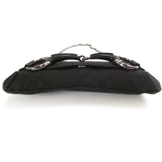 Monogram Horsebit Clutch Black