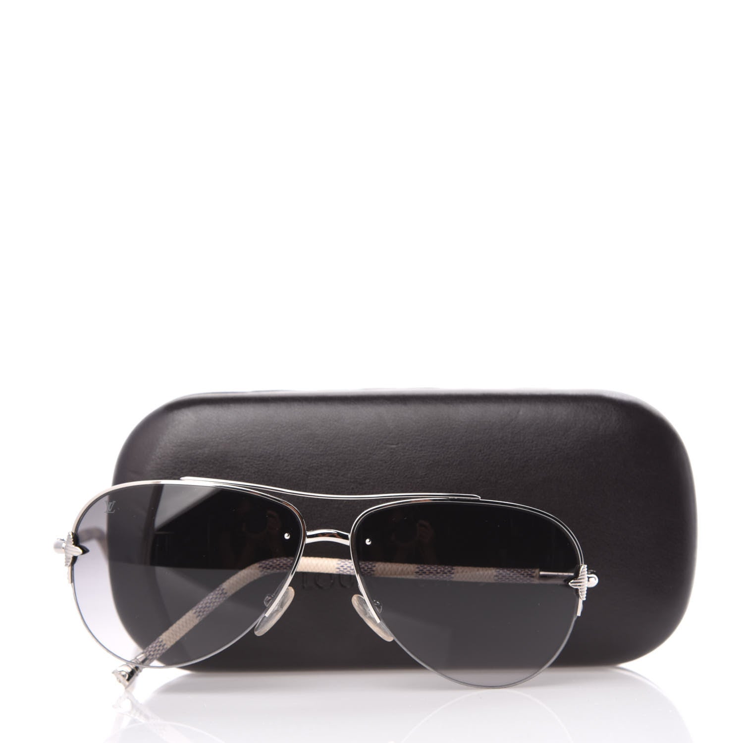 Louis Vuitton Damier Azur Petite Viola Pilote Aviator Sunglasses Z0570U 8 of 8