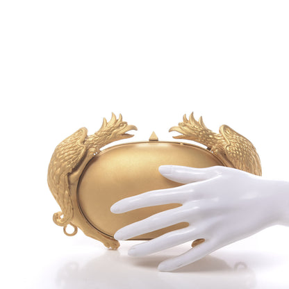 Valentino Garavani Metal Gryphon Clutch Gold 2 of 15