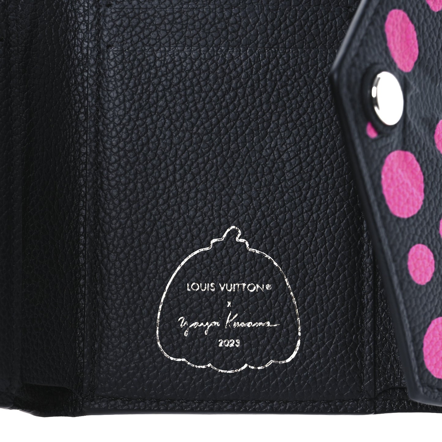 LV X YK Empreinte Monogram Victorine Wallet Black Fuchsia