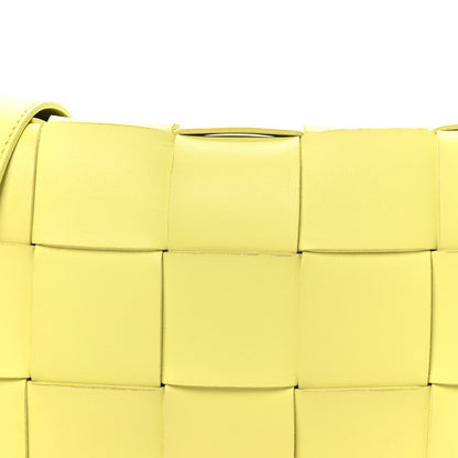 Bottega Veneta Lambskin Maxi Intreccio Cassette Crossbody Bag Seagrass 7 of 9