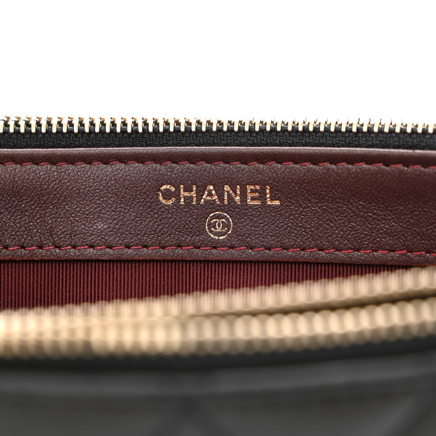 Lambskin Quilted Small Clutch With Chain Black