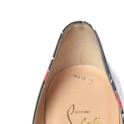 Christian Louboutin Patent Loubitag Fetish Peep 150 Pumps 40 Black Flamenco 6 of 9