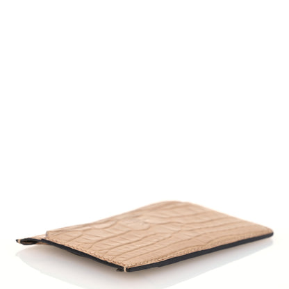 Hermes Matte Alligator 4CC Card Holder Chai 4 of 8