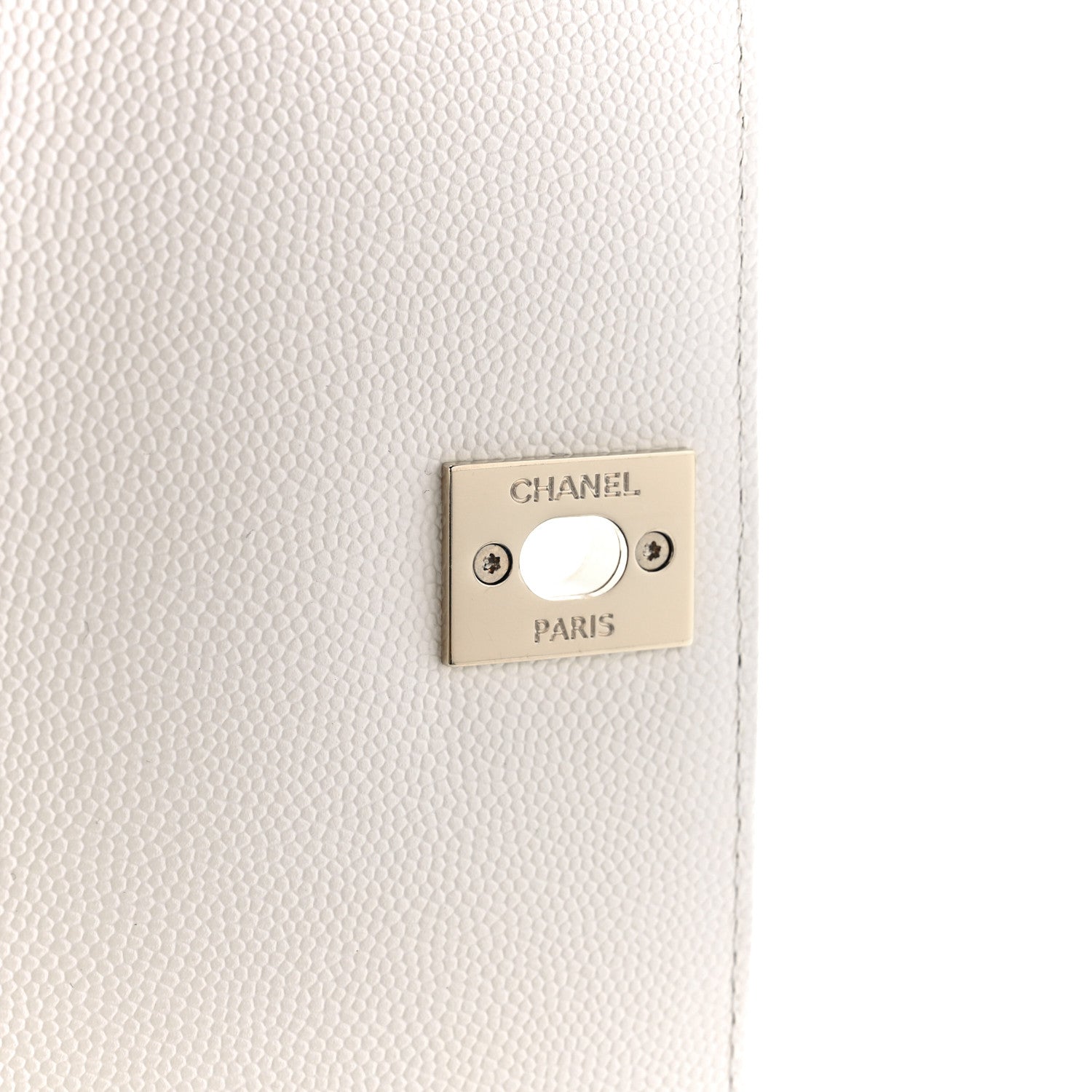 Chanel Caviar Quilted Mini Coco Handle Flap White 10 of 11