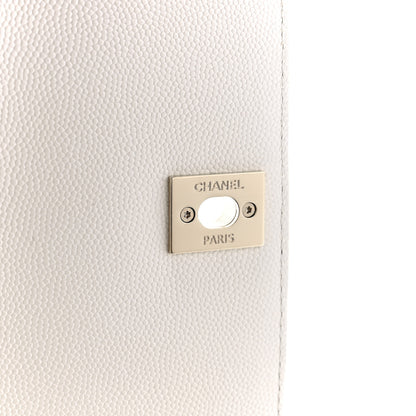 Chanel Caviar Quilted Mini Coco Handle Flap White 10 of 11