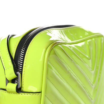 Saint Laurent Patent Calfskin Matelasse Monogram Lou Camera Bag Neon Yellow 13 of 13