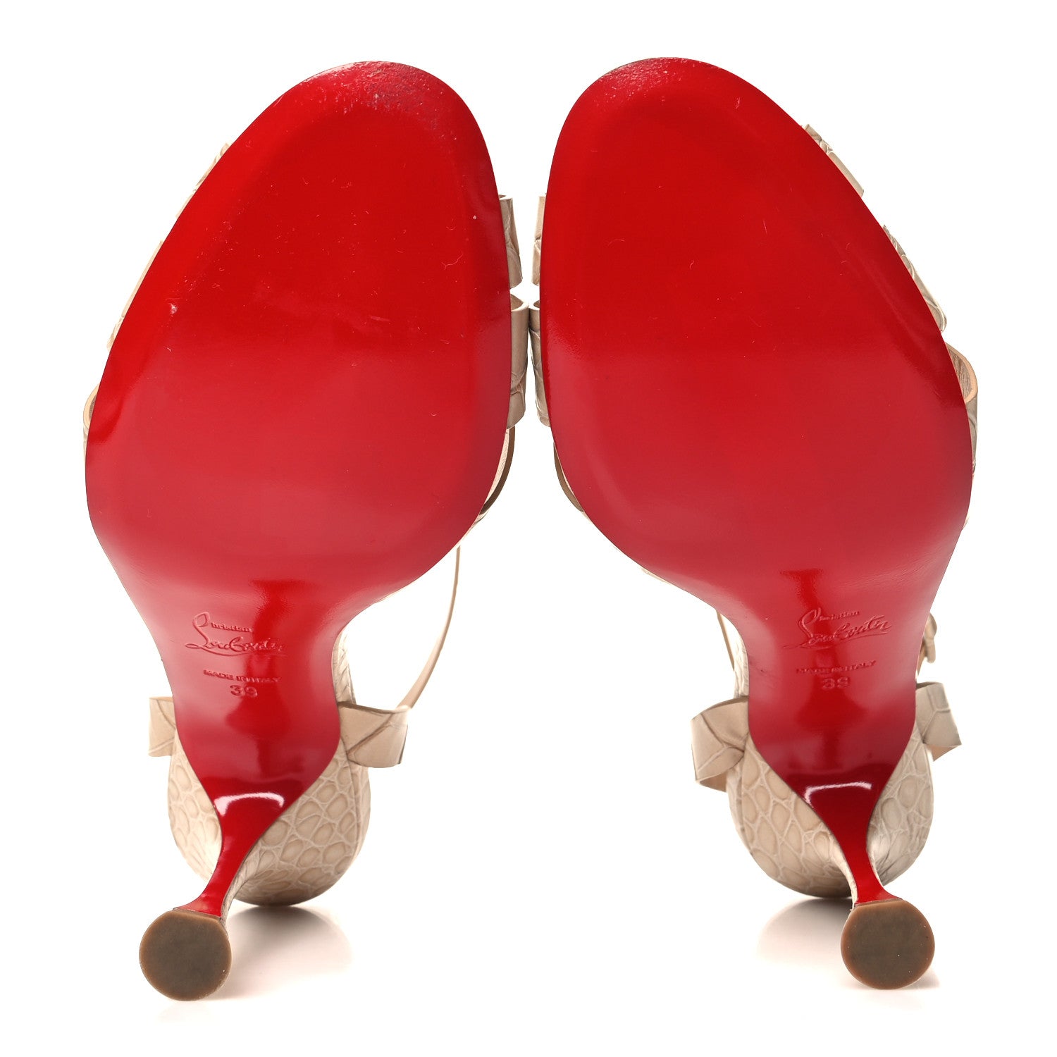 Christian Louboutin Kid Trezuma 85 Sandals 39 Beige 5 of 8