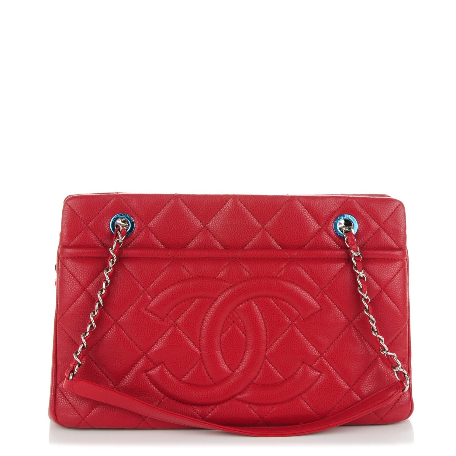 Chanel Caviar Timeless CC Shopping Tote Rouge 1 of 8