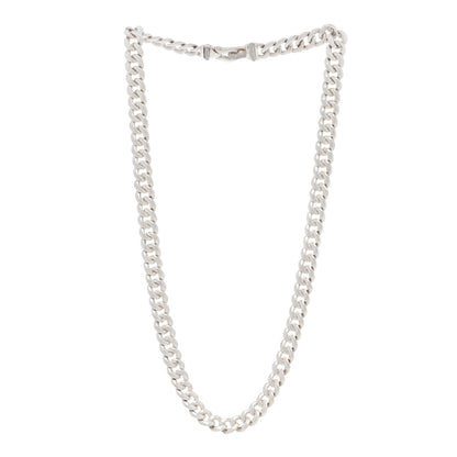 David Yurman Sterling Silver Diamond Buckle Chain Necklace 2 of 4