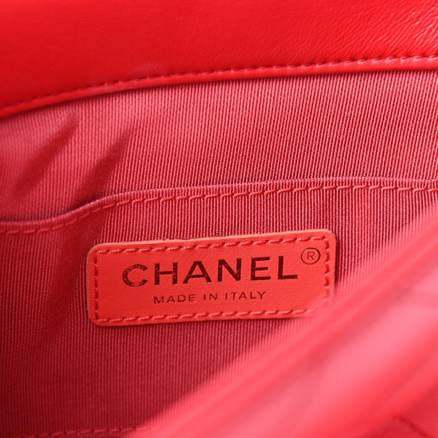 Lambskin Quilted Small Circular Handle Bag Brilliant Rouge