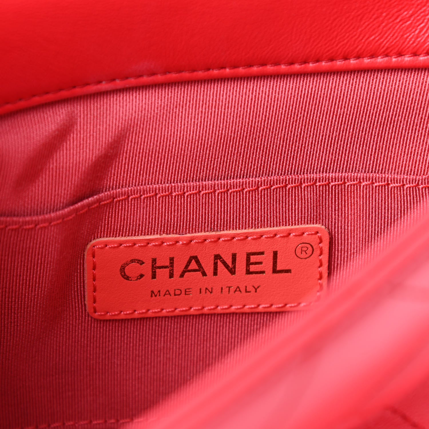 Chanel Lambskin Quilted Small Circular Handle Bag Brilliant Rouge 6 of 11