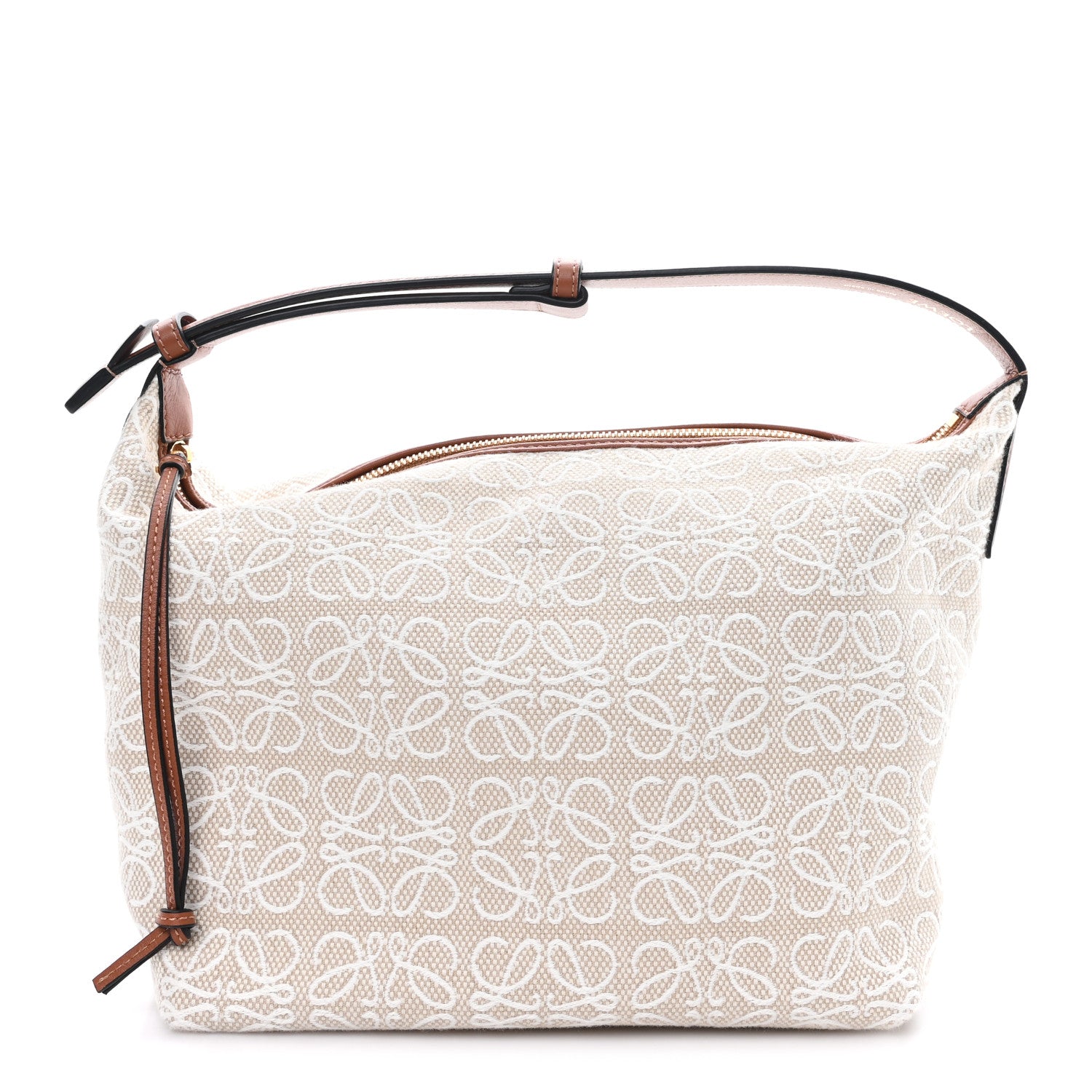 Loewe Jacquard Anagram Calfskin Medium Cubi Bag Ecru Tan 1 of 9