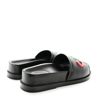 Chanel Lambskin Cha-Nel Mule Sandals 35 Black Multicolor 5 of 10