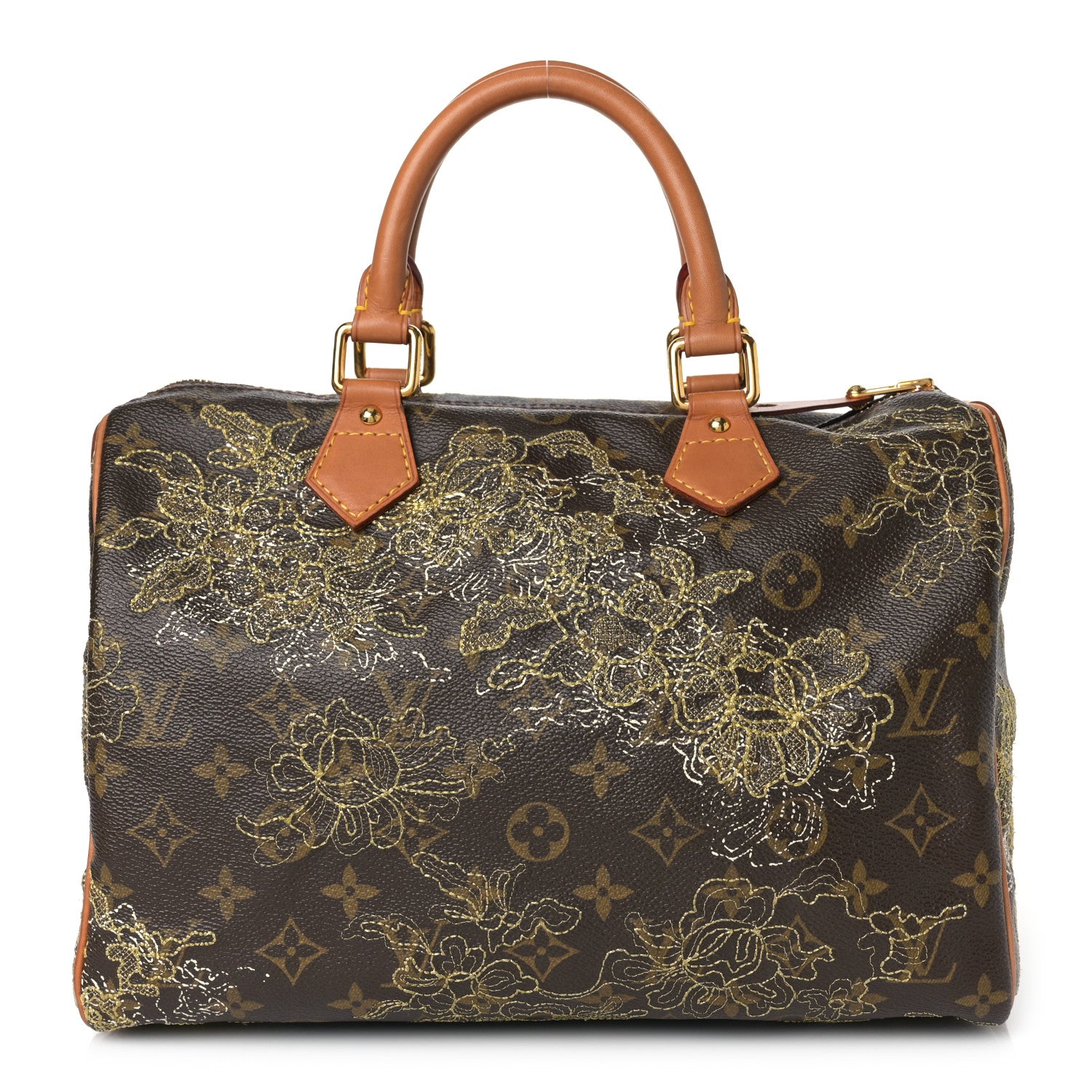 Louis Vuitton Monogram Dentelle Speedy 30 Gold 1 of 8