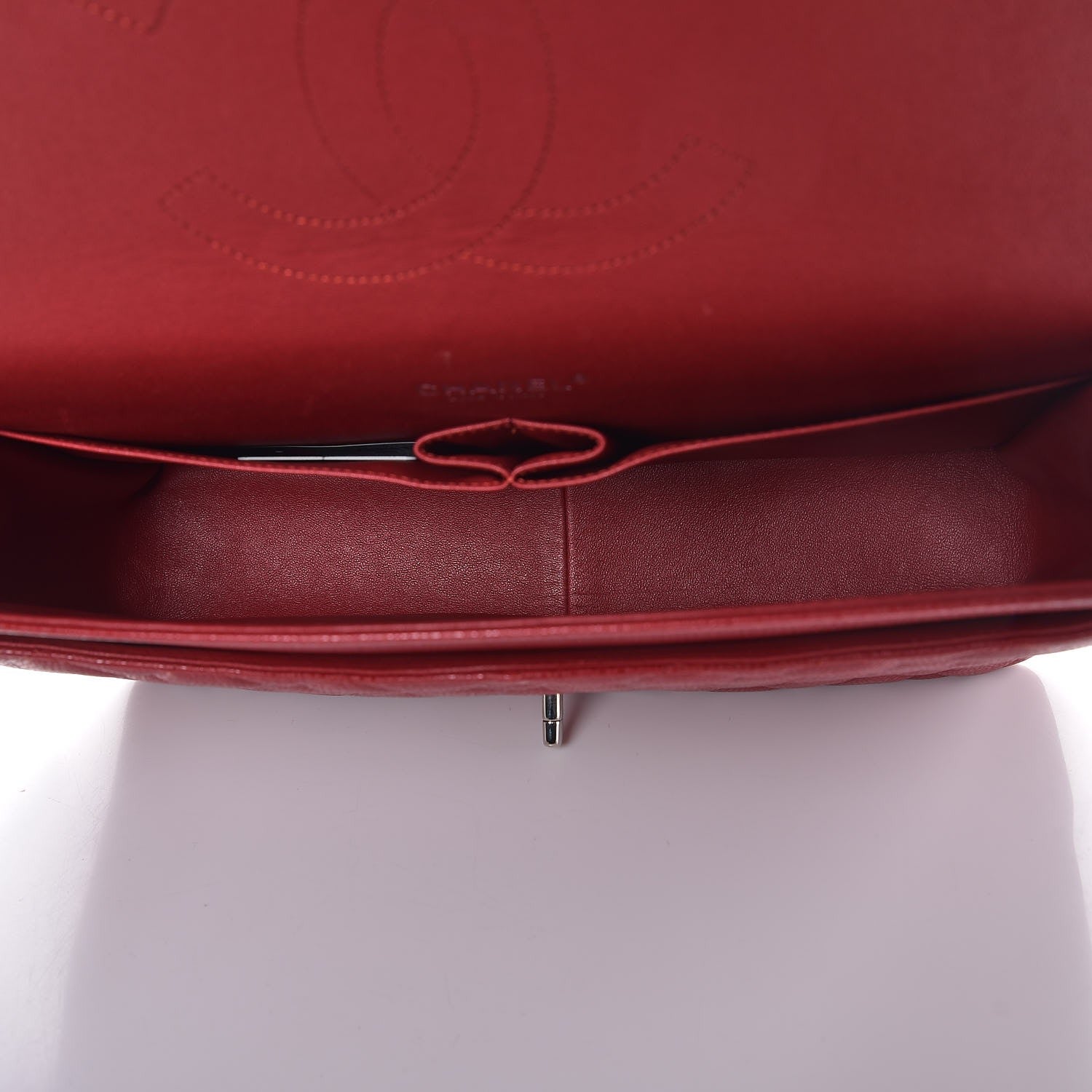 Chanel Caviar Quilted Maxi Double Flap Red 6 of 12