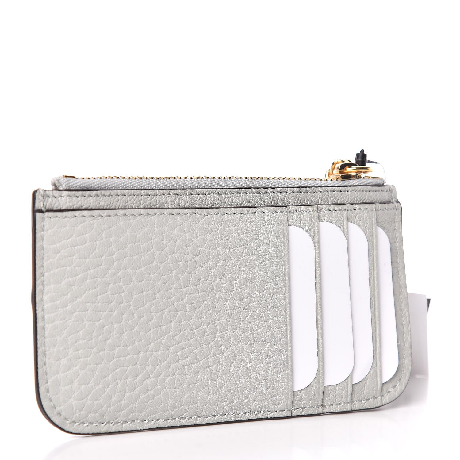Chloe Grained Calfskin Drew Card Holder Airy Grey 3 of 8