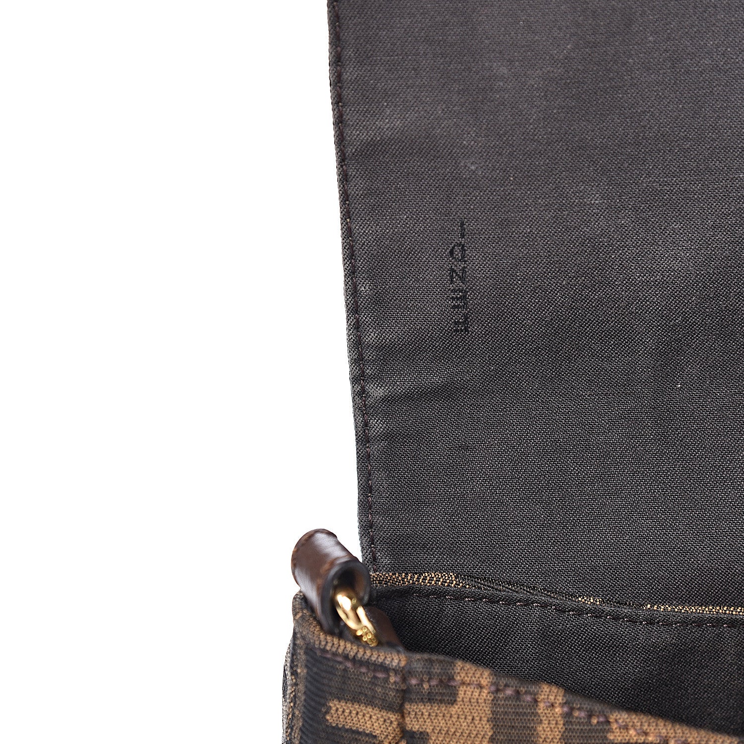 Fendi Zucca Vitello Artic Messenger Bag Tobacco Castagna 12 of 15