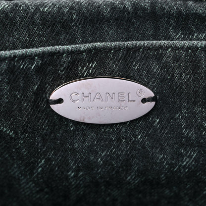 Chanel Denim Quilted Denimpression Flap Green Black 6 of 11