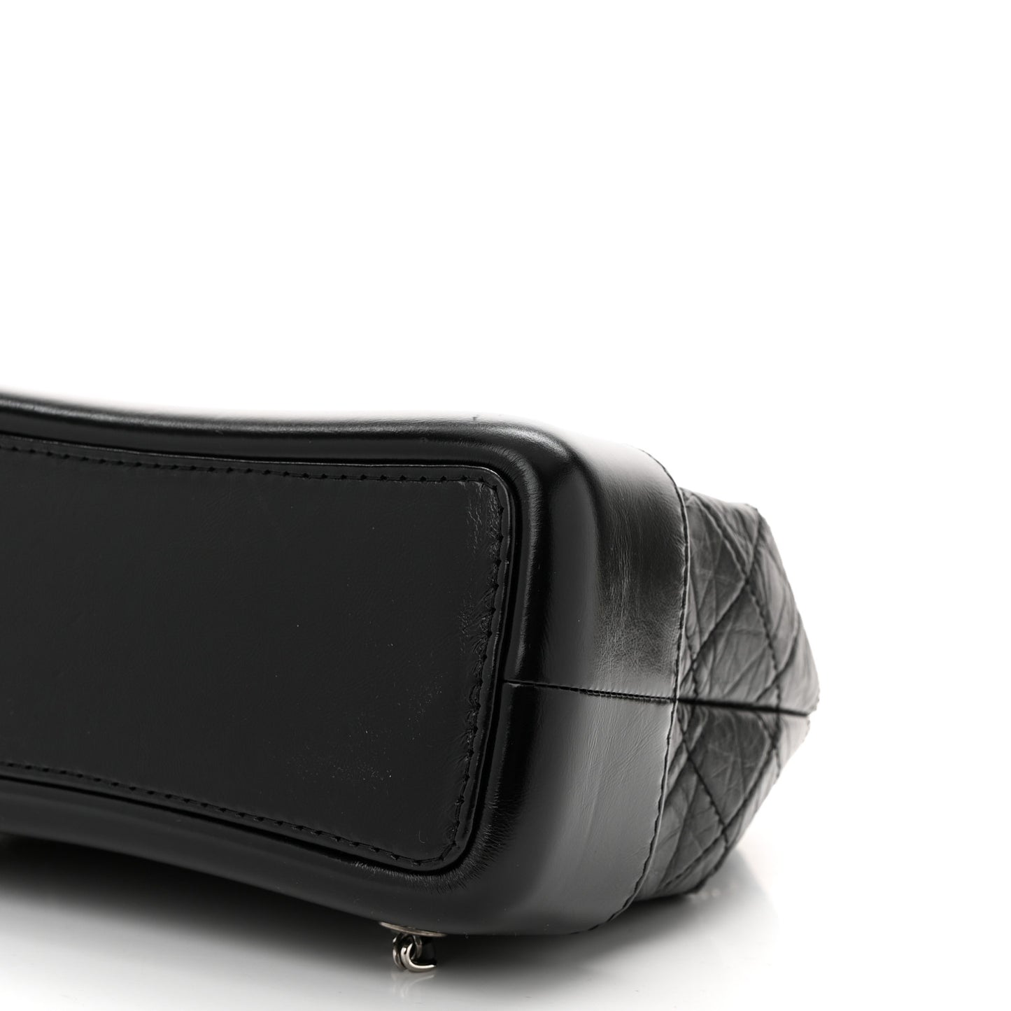 Aged Calfskin Quilted Small Gabrielle Backpack Black