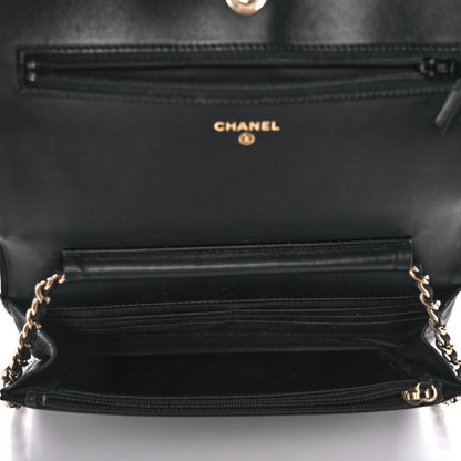 Chanel Caviar Quilted Vintage Mademoiselle Wallet On Chain WOC Black 5 of 12